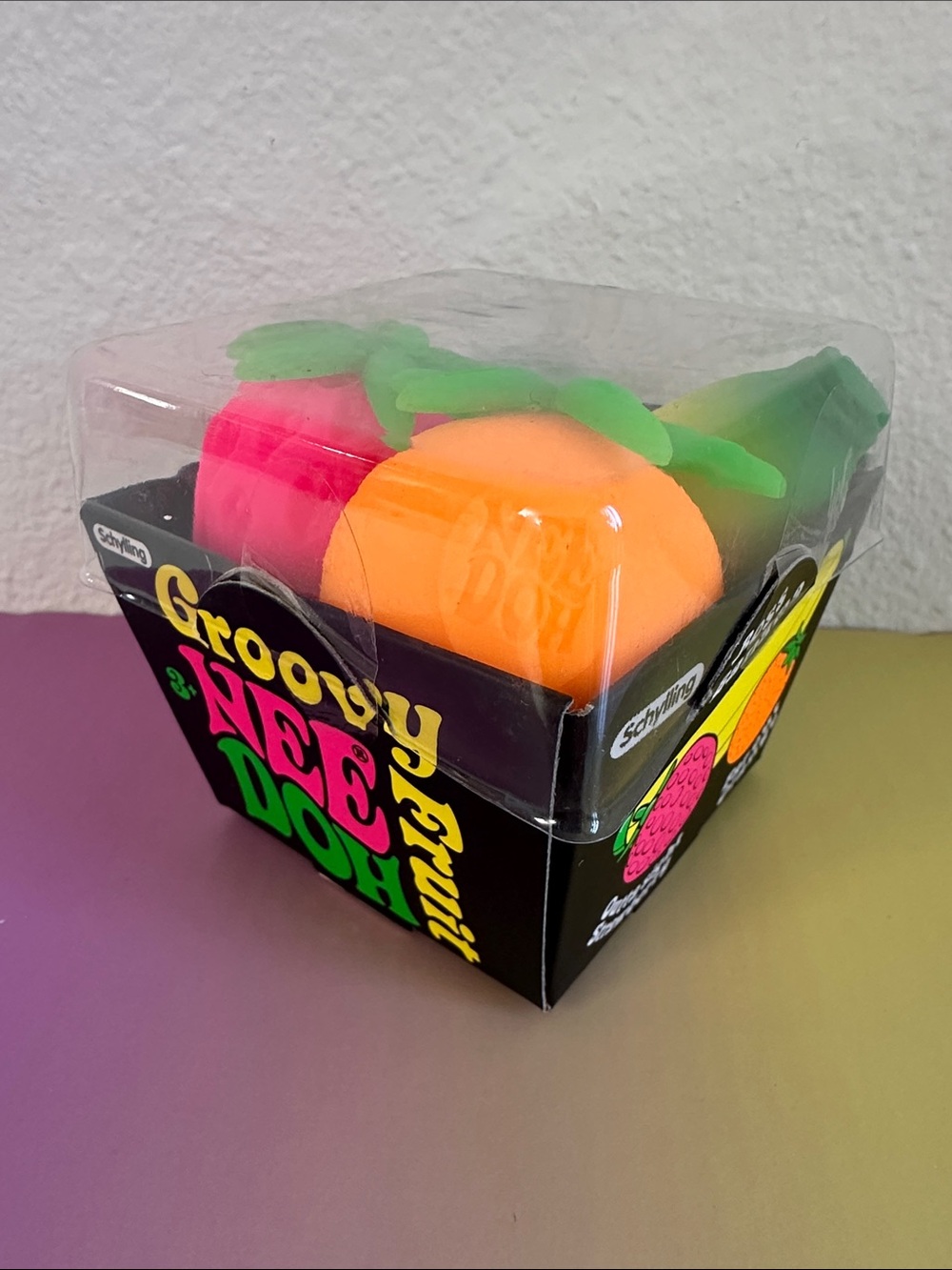 NeeDoh GROOVY FRUIT Squishy Fidgets Stress Toys - Strawberry, Orange, Banana